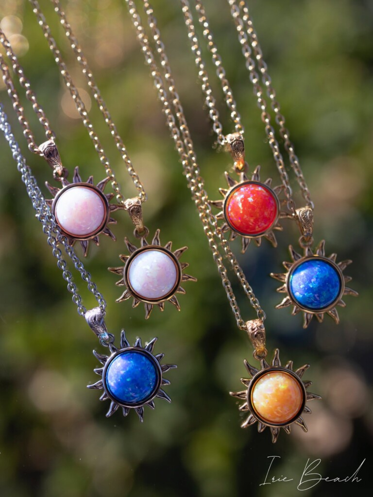 夏肌にキラリ✧IRIE BEACH【#lufine】sunrise opal necklace | min sweet